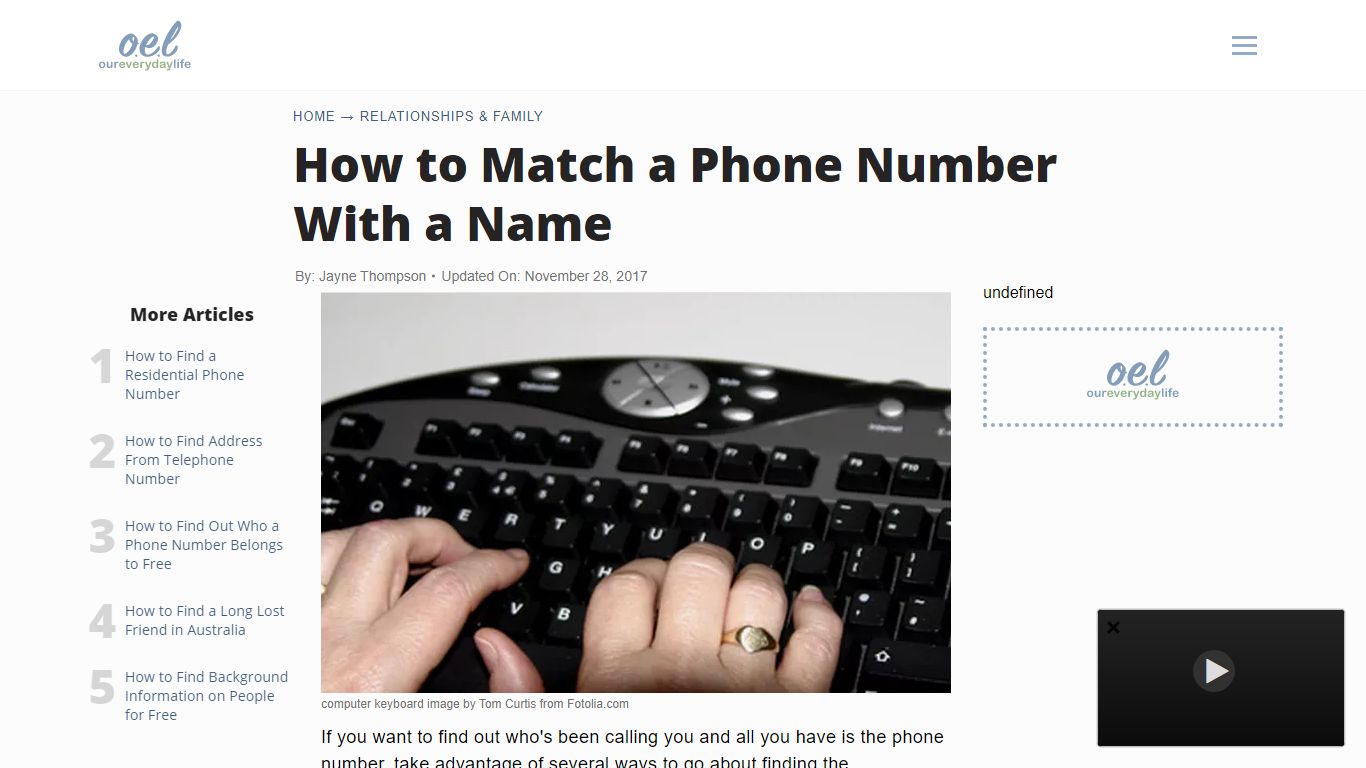 How to Match a Phone Number With a Name | Our Everyday Life